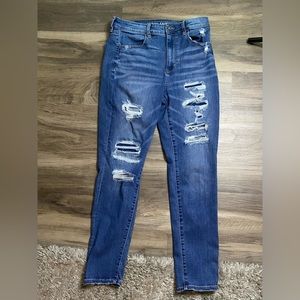 Super hi rise crop jeggings American eagle size 12​